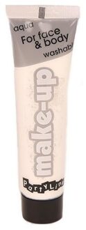 Funny Fashion Witte schmink tube 25 ml - Schmink