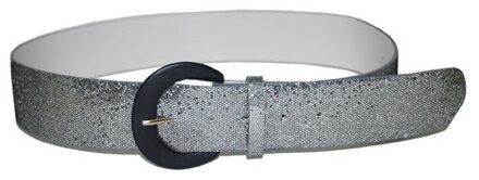 Funny Fashion Zilveren glitter riem 110 cm bestellen