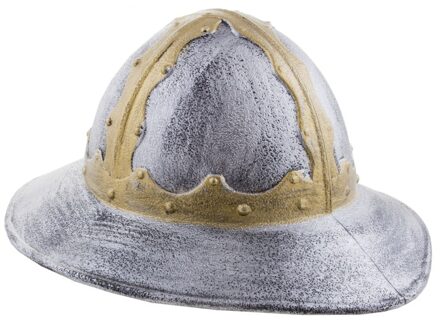 Funny Fashion Zilverkleurige ridderhelm/hoed voor heren