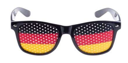 Funny Fashion Zwarte Duitsland vlag bril voor volwassenen