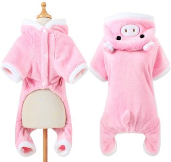 Funny Pet Hond Kat Kleding Voor Halloween Kerst Dress Up Cosplay Roze-Size
