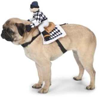 Funny Pet Paard Kostuum Hond Rider Kleding Halloween Chrismas Leuke Pak Q0KA L / 1