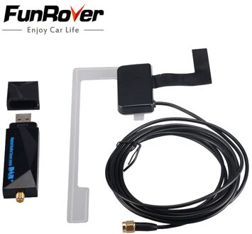 Funrover Dab + Usb Doos Usb Dongle Met Antenne Voor Android Auto Dvd-speler Autoradio Gps Met 6.0 8.0 9.0 Os En Dab Toepassing