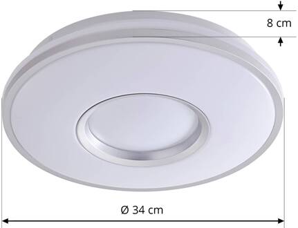 Furgo LED plafondlamp IP44 chroom zilver, wit