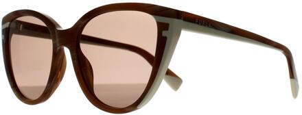 FURLA Cat Eye Dames Honing Bruin Wit Hoorn Bruin SFU783