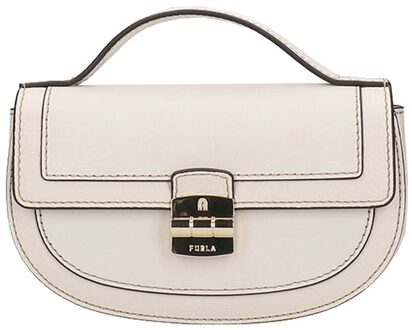 FURLA Club 2 Mini Crossbody marshmallow Damestas Wit - H 11.5 x B 19 x D 4