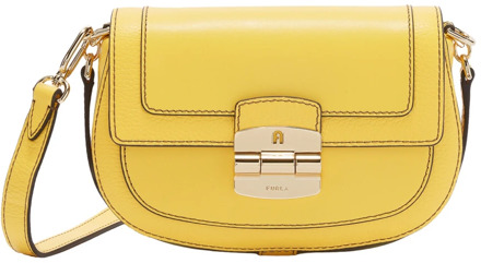 FURLA Club 2 S crossbody tas nettare Geel