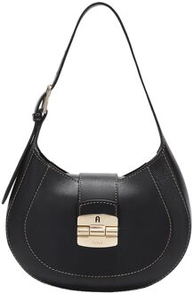 FURLA Club 2 S Hobo nero Damestas Zwart - H 18 x B 23 x D 6