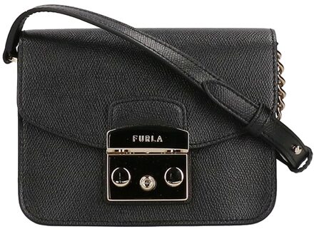 FURLA Dames Schoudertassen Metropolis Mini Crossbody - Zwart