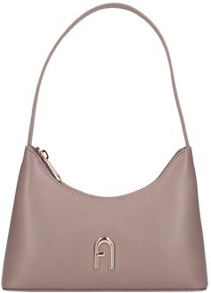 FURLA Diamante Mini Shoulder Bag mauve damestas Paars - H 11 x B 23 x D 6 cm