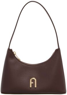 FURLA Diamante Shoulderbag Mini espresso damestas Bruin - H 11 x B 23 x D 6 cm