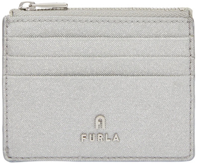 FURLA Glitter Kaarthouder met Ritsvakken Furla , Gray , Dames - ONE Size