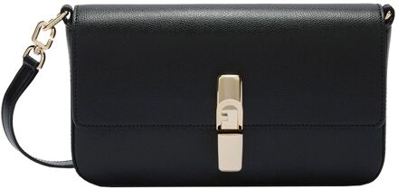 FURLA Iride Crossbody S nero damestas Zwart - H 14 x B 24.5 x D 7 cm