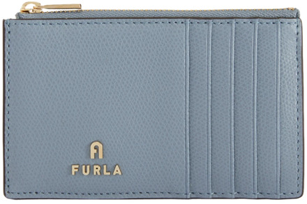 FURLA Kaarthouder van bedrukt leer met meerdere compartimenten Furla , Blue , Dames - ONE Size