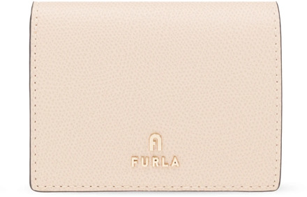 FURLA Leren portemonnee met logo Furla , Beige , Dames - ONE Size