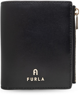 FURLA Leren portemonnee met logo Furla , Black , Dames - ONE Size