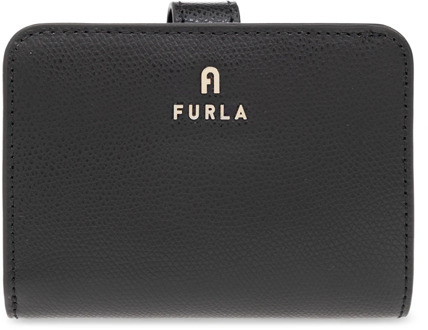 FURLA Leren portemonnee met logo Furla , Black , Dames - ONE Size