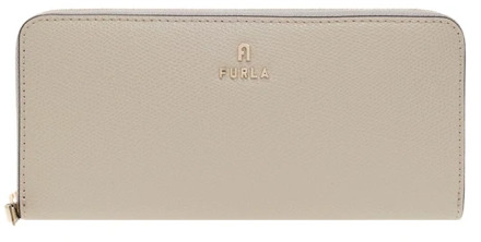FURLA Leren portemonnee met logo Furla , Gray , Dames - ONE Size