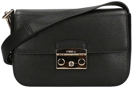 FURLA Metropolis Shoulderbag S nero Damestas Zwart - H 16 x B 26.5 x D 9