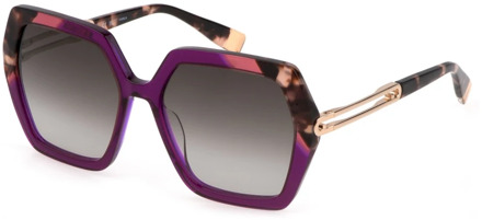 FURLA Stijlvolle zonnebril in kleur 09Fe Furla , Black , Unisex - 56 MM