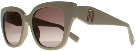 FURLA Vierkant Dames Glimmend Beige Crème Donkerbruin Kleurverloop SFU812 - maat