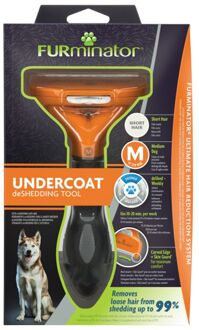 Furminator Hond Kort Haar - Hondenvachtkam - Oranje Medium