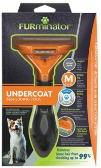 Furminator Hond Lang Haar - Hondenvachtkam - Oranje Medium