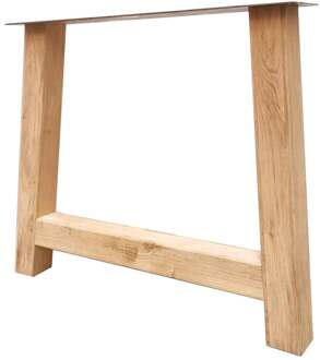 Furniture Legs Europe A-poot massief schuine eikenhout 90 bij 10 cm en hoogte 73 cm (10 x 10 cm) Houtskleur