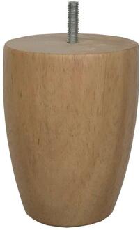 Furniture Legs Europe Blank houten ronde meubelpoot 12 cm (M8)