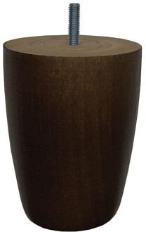 Furniture Legs Europe Bruine houten ronde meubelpoot 12 cm (M8)