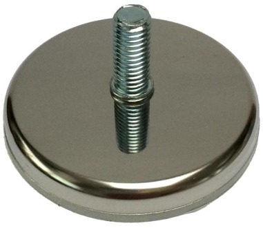 Furniture Legs Europe Chrome stelvoet rond diameter 7 cm