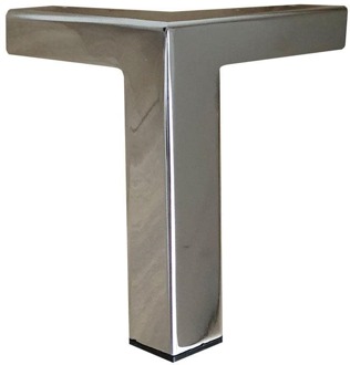 Furniture Legs Europe Chromen hoekprofiel poot 10 cm