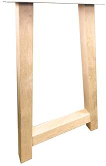Furniture Legs Europe Eiken houten A taps tafelpoot bar poot 69 bij 8 cm en hoogte 100 cm (8 x 8 cm) Houtskleur