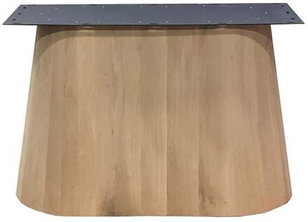 Furniture Legs Europe Eiken houten kegel tafelpoot ovaal conisch 113 cm en hoogte 73 cm Houtskleur