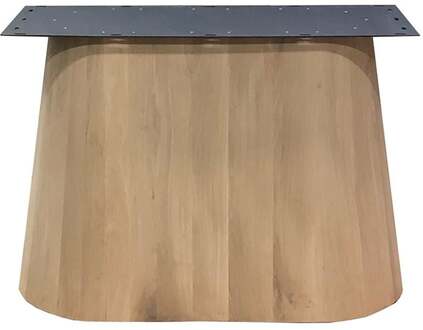 Furniture Legs Europe Eiken houten kegel tafelpoot ovaal conisch 90 cm en hoogte 73 cm Houtskleur