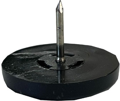 Furniture Legs Europe Glijder zwart rond Ø 3 cm en hoogte 0,6 cm van kunststof - 20 stuks