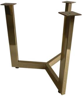Furniture Legs Europe Goudkleurig stalen salontafel onderstel hoogte 43 cm en diameter 42 cm (40 x 20 mm) Zwart