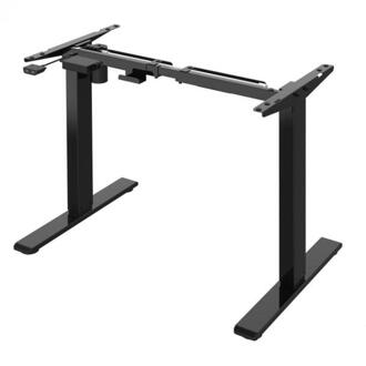 Furniture Legs Europe Hoogwaardig zit-sta bureau max 180 cm breed zwart gepoedercoat elektrisch verstelbaar van 71 tot 120 cm