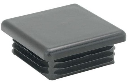 Furniture Legs Europe Inslagdop/meubeldop zwart vierkant 12 bij 12 cm en hoogte 0,6 cm van kunststof