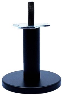 Furniture Legs Europe Massief stalen meubelpoot zwart rond ø 2,5 cm en hoogte 8 cm (M10)