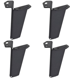 Furniture Legs Europe Massief stalen meubelpoot zwart taps 8 bij 5 cm en hoogte 10 cm - 4 stuks