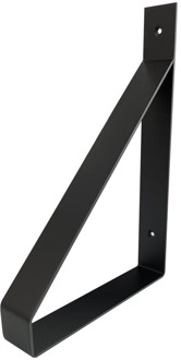 Furniture Legs Europe Massief stalen muurbeugel zwart 4 bij 20 cm en hoogte 30 cm