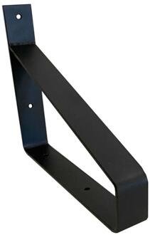 Furniture Legs Europe Massief stalen muurbeugel zwart diepte 25 cm en hoogte 15 cm