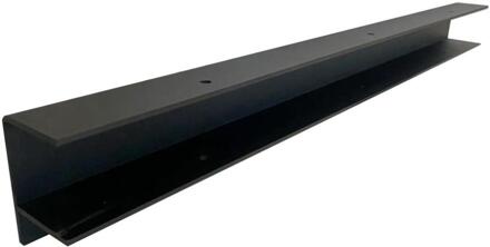 Furniture Legs Europe Massief stalen u-vorm muurbeugel zwart lengte 60 cm en hoogte 5 cm