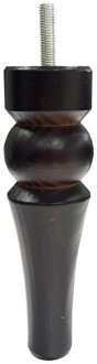 Furniture Legs Europe Meubelpoot bruin rond Ø 4,4 cm en hoogte 15 cm van massief hout (M8)