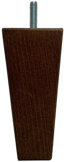 Furniture Legs Europe Meubelpoot bruin taps 5,5 bij 5,5 cm en hoogte 13 cm van massief hout (M8)