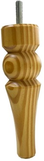 Furniture Legs Europe Meubelpoot grenen rond Ø 4,4 cm en hoogte 15 cm van massief hout (M8)