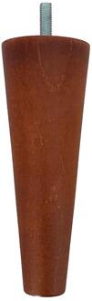 Furniture Legs Europe Meubelpoot kersen conisch Ø 6 cm / 3 cm en hoogte 16 cm van massief hout (M8)