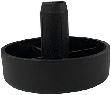 Furniture Legs Europe Meubelpoot met pin zwart rond Ø 5 cm en hoogte 1,5 cm van kunststof