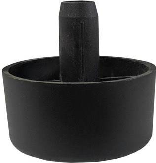 Furniture Legs Europe Meubelpoot met pin zwart rond Ø 5 cm en hoogte 2,5 cm van kunststof